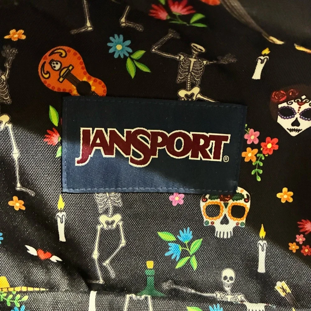 JanSport Skeleton Backpack Day Of The Dead Dia De Muertos Novelty Print Festival
